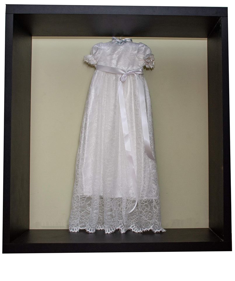 Christening Dress / Gown - Dedication Dress / Gown White Satin and Lace