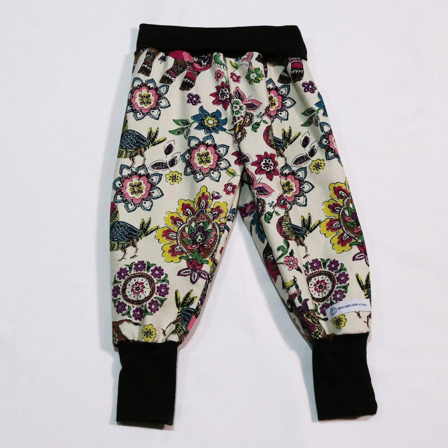 Pants - Harem - Buzoku Cotton - Coloured Elephants & Camels with Black Bands