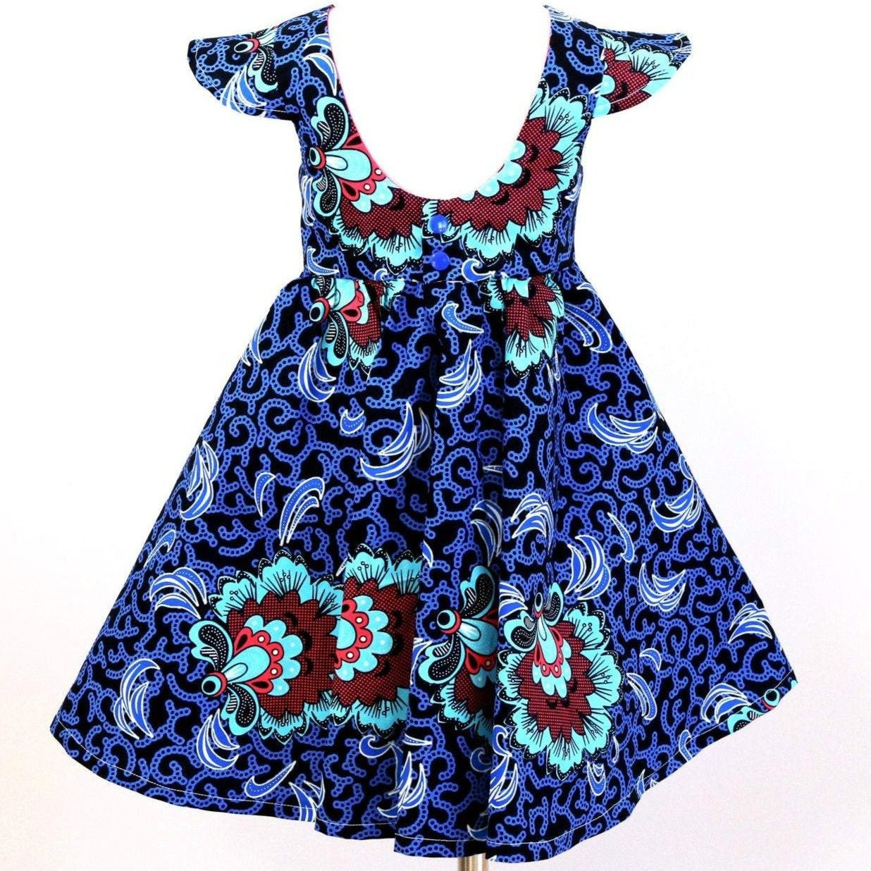 Dress - Ankara Abstract African Fabric - Traditional Print