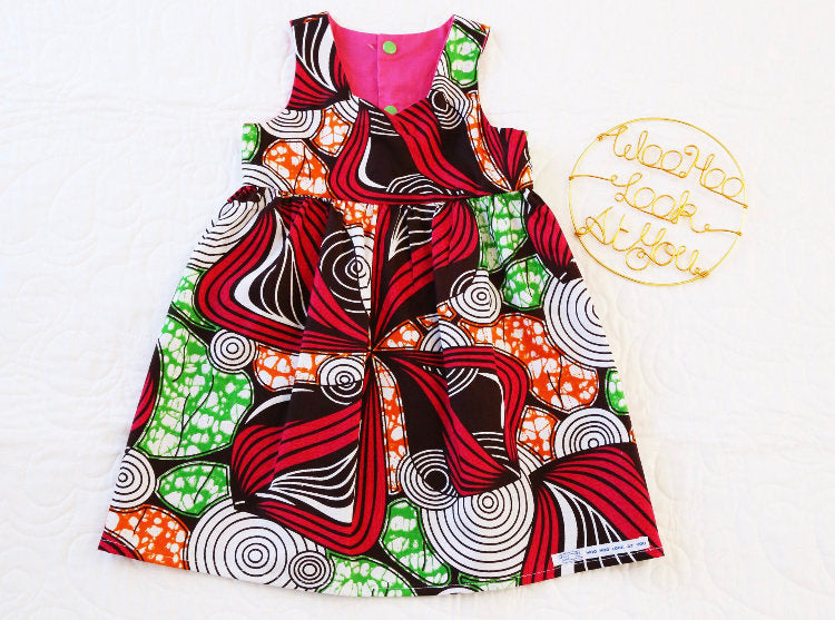 Dress - Ankara Abstract African Fabric - Traditional Print