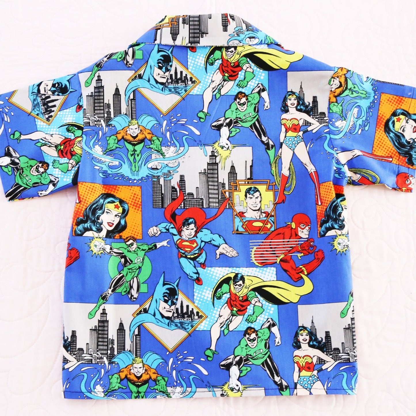 Shirt - Super Heroes Everywhere with Black Contrast Panel