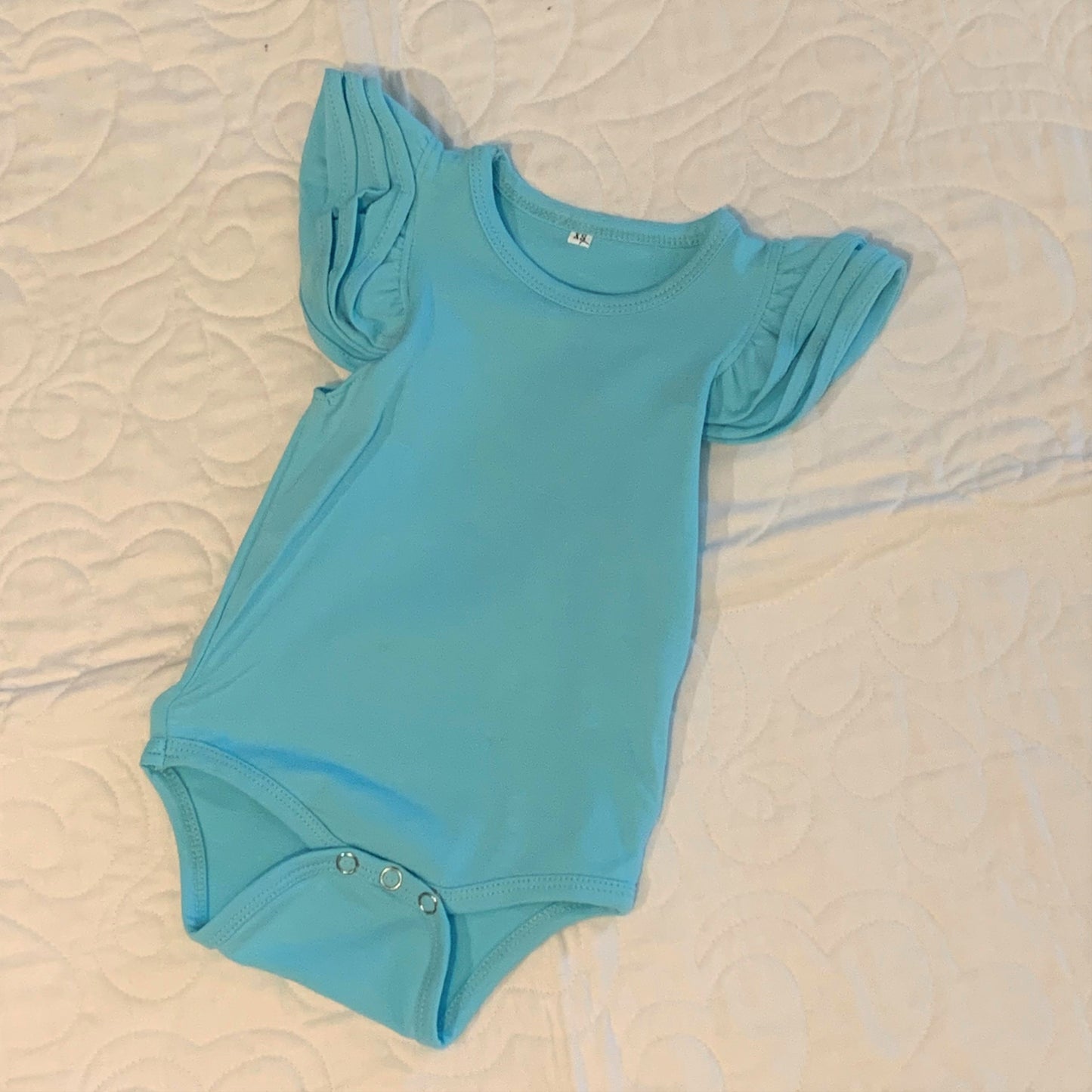 2 Piece Set - High Waisted Nappy Cover with Sash Bow & ReadyMade Flutter Bodysuit