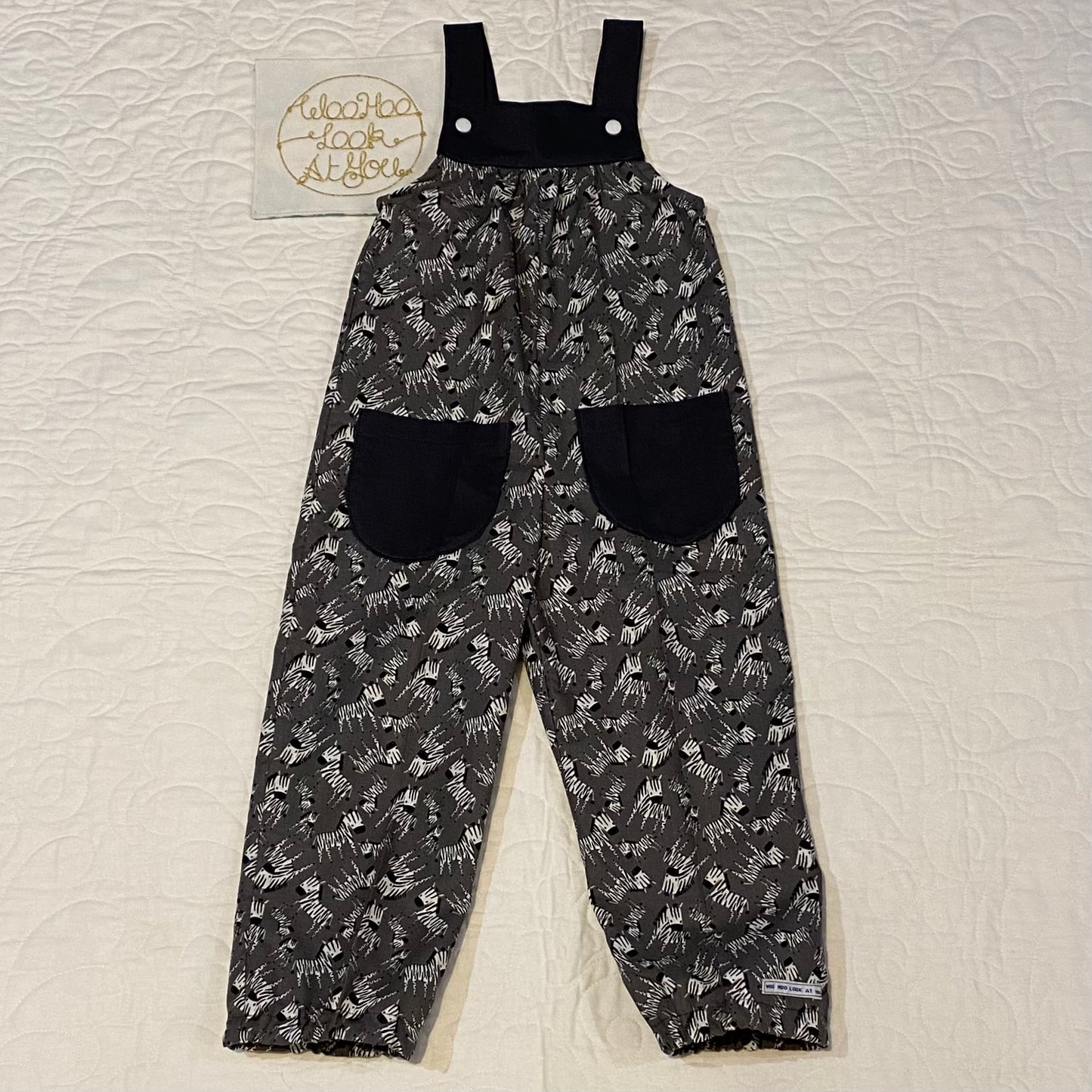 Overalls - Cute Zebras and a Pockets for Rocks