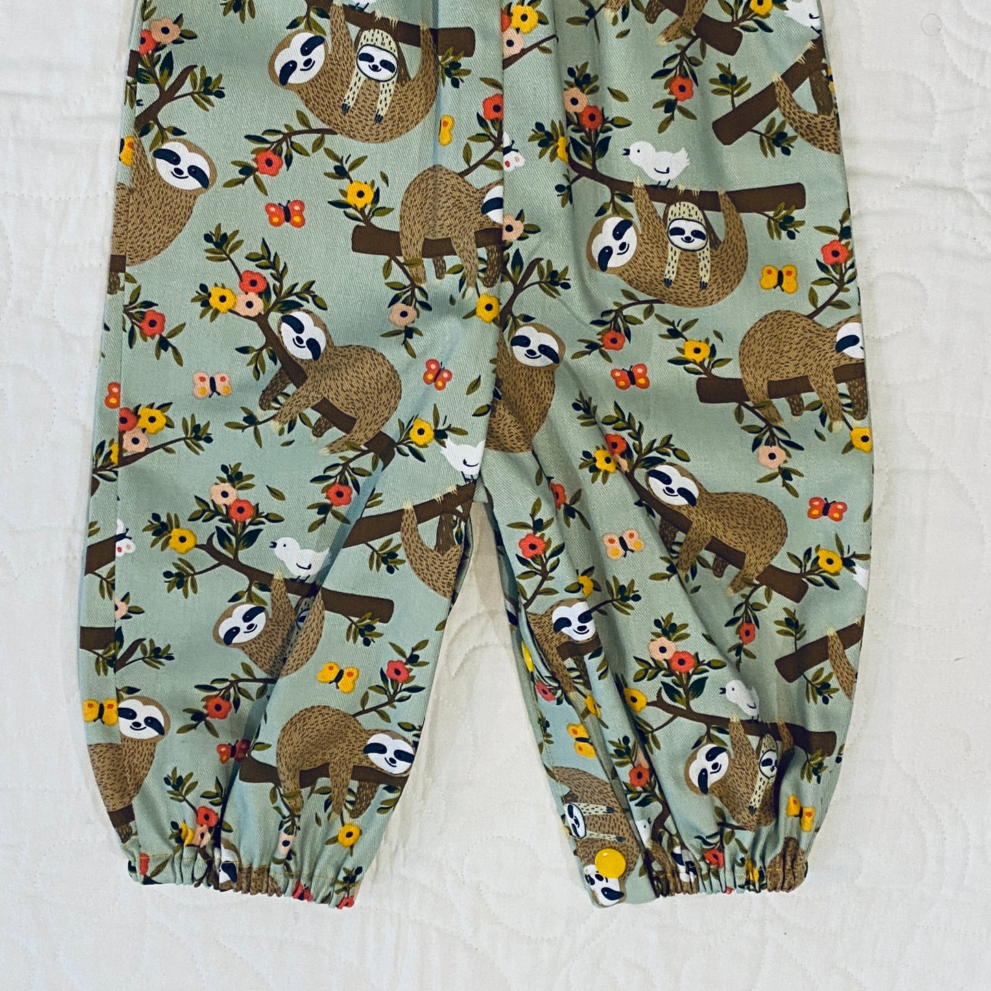 Overalls - Cute Sloths and a Pocket for Rocks