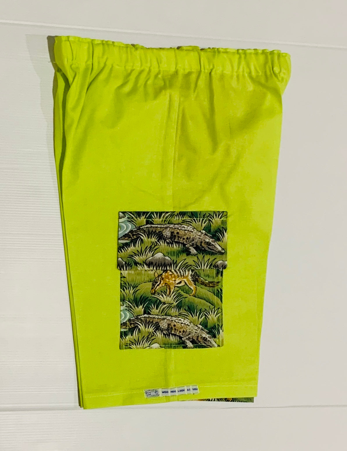 Pants - Cargo Shorts - Australian Animals, Flap Pocket for Rocks, Elastic Waist