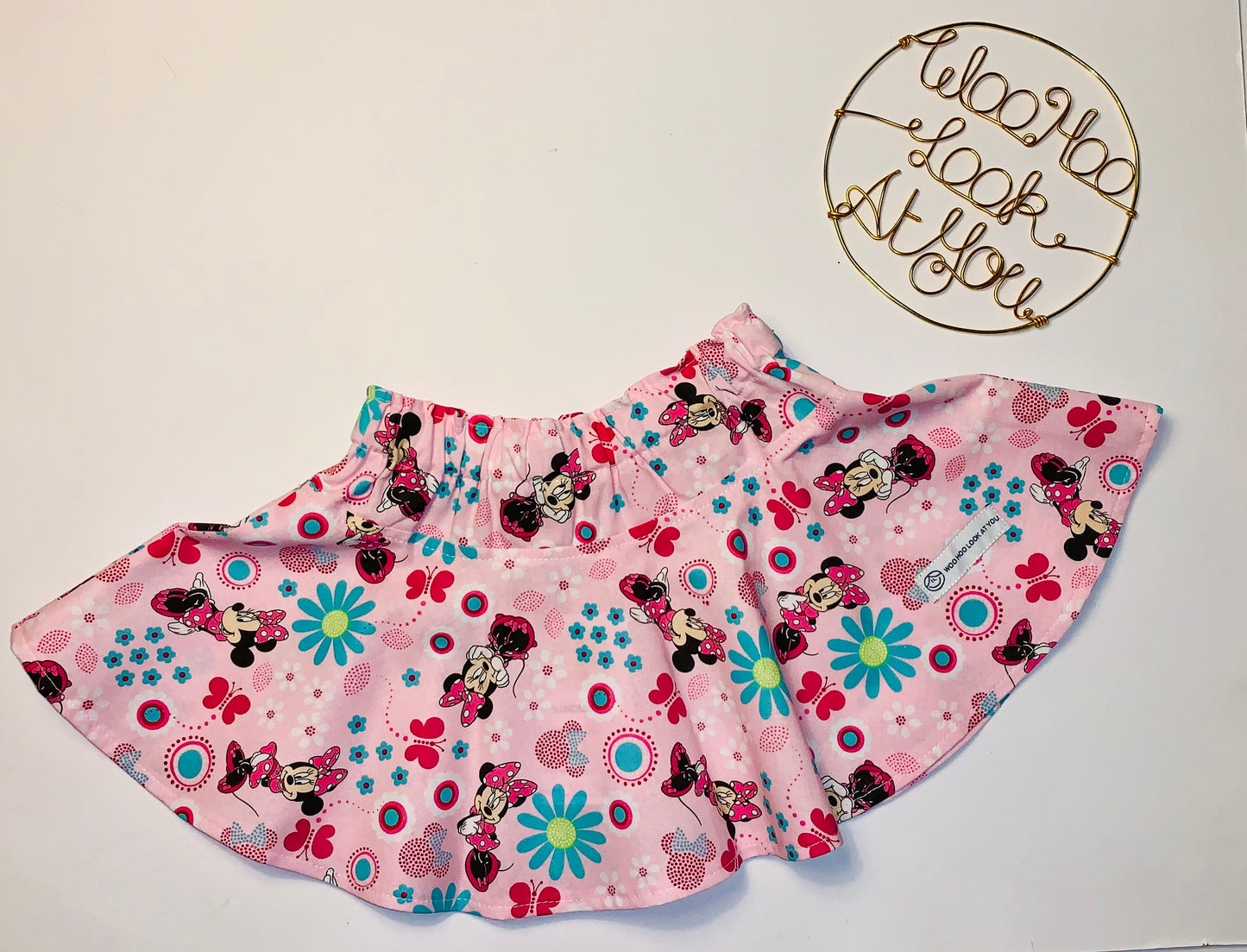 2 Piece Set - Skirt & Slip Ons - Little Pink Mouse