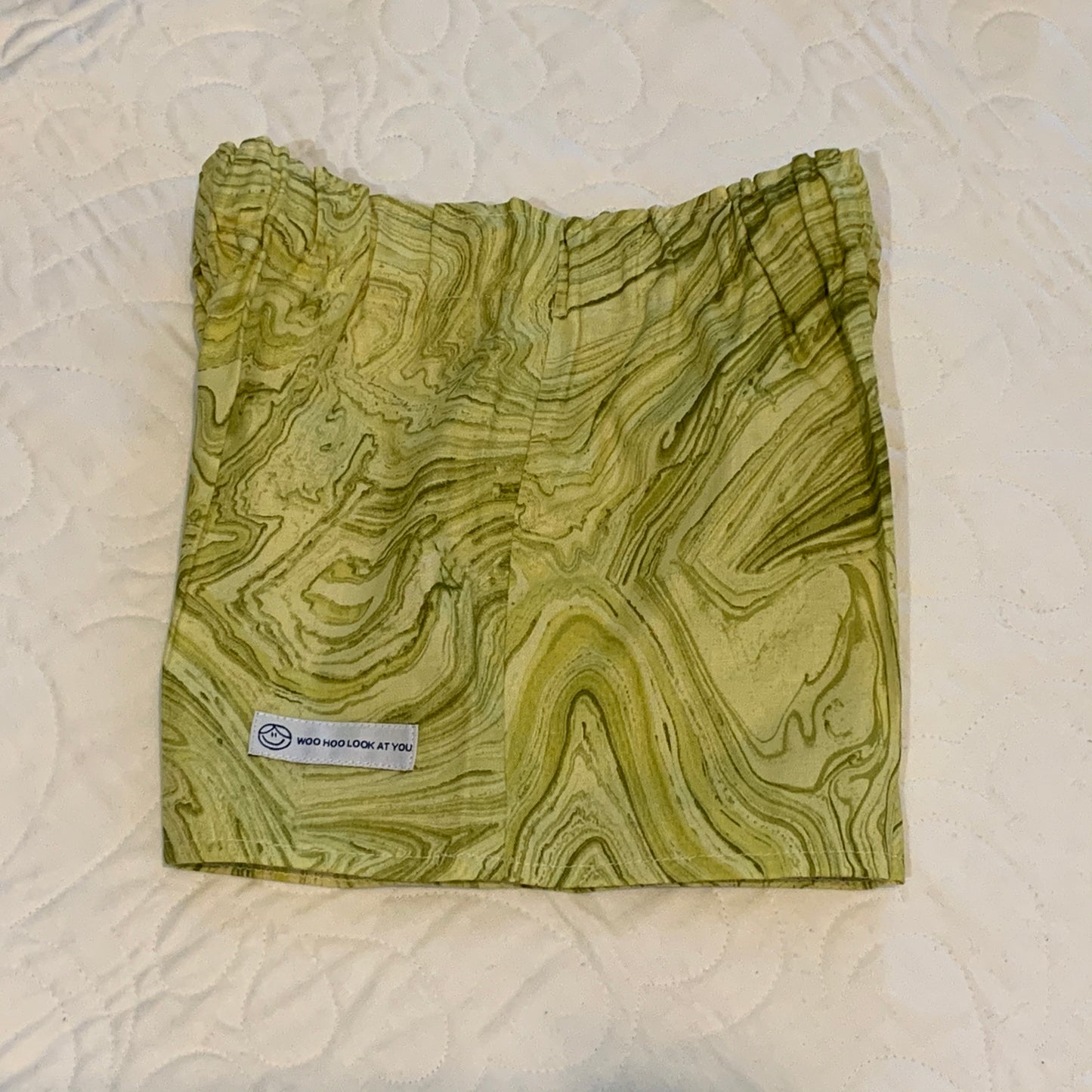 2 Piece - Laced Top and Shorts Chartreuse