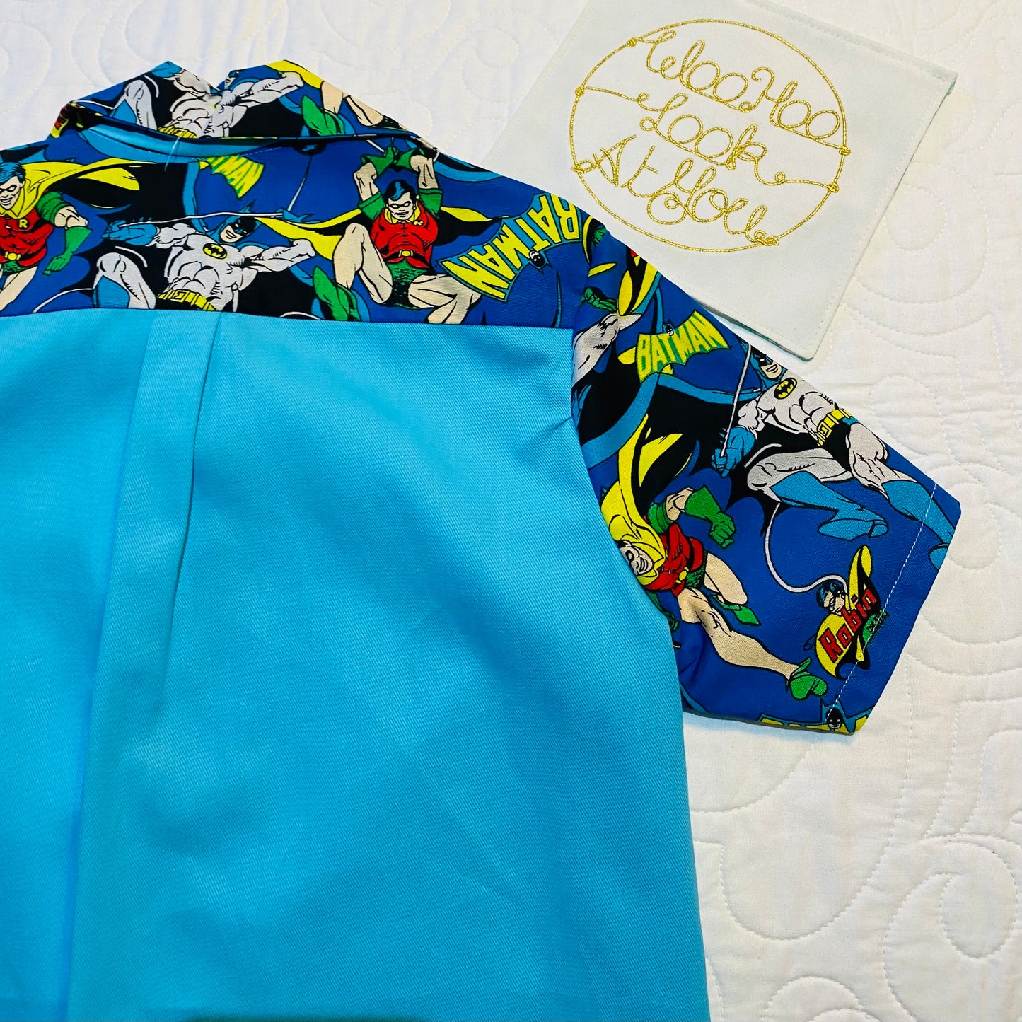 Shirt - Super Hero - Light Blue Contrast with Super Hero Pocket