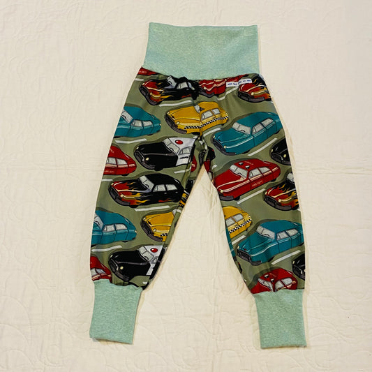 Pants - Harem - Buzoku Cotton - Mixed Cars with Green Bands