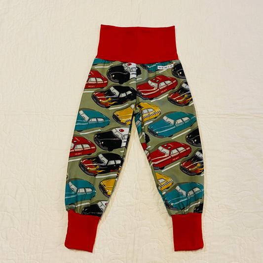 Pants - Harem - Buzoku Cotton - Mixed Cars with Red Bands