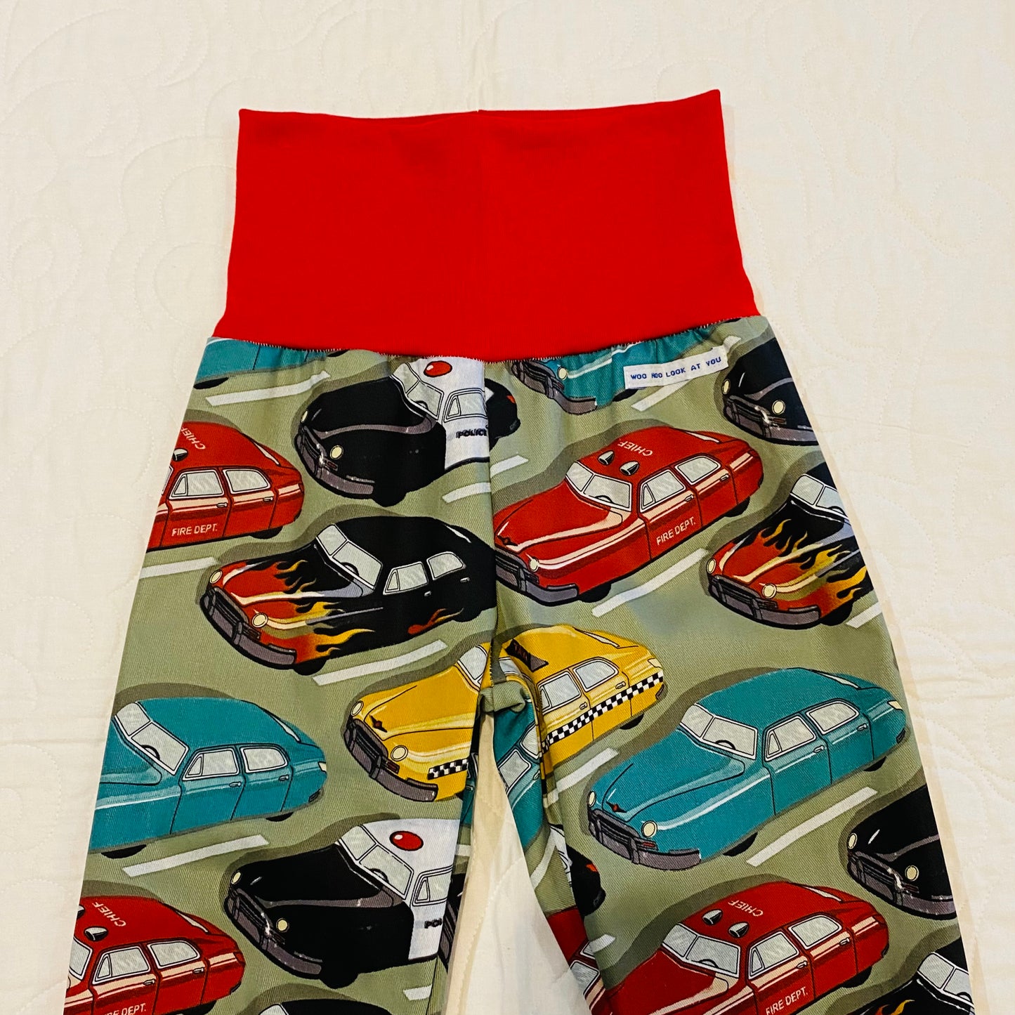 Pants - Harem - Buzoku Cotton - Mixed Cars with Red Bands