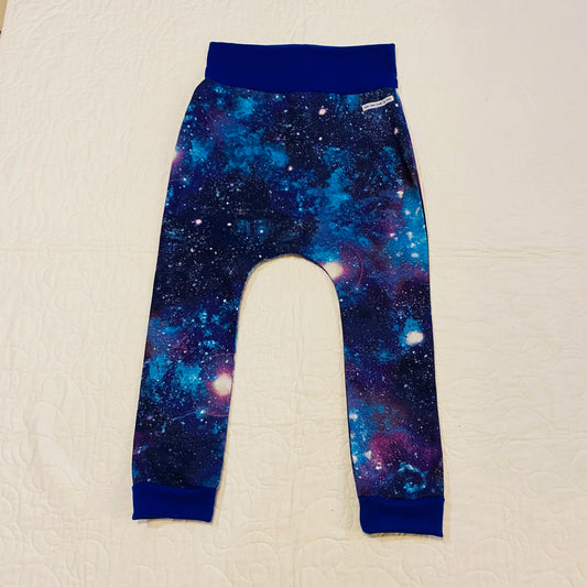 Pants - Harem - Buzoku Cotton  - Out in Space with Blue Bands