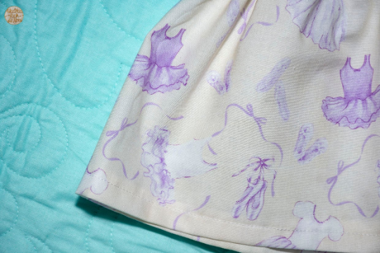 Skirt - High Waisted - Tadah Paper Bag Skirt , Toddler,  Lilac Ballerinas on White