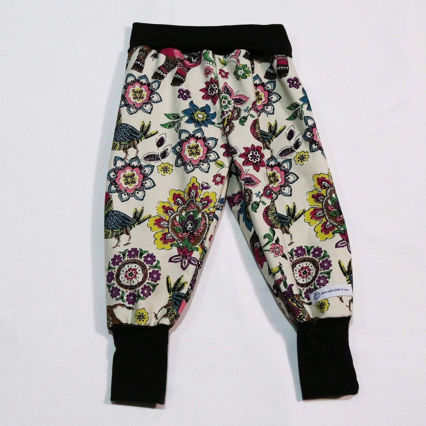 Pants - Harem - Buzoku Cotton - Coloured Elephants & Camels with Black Bands