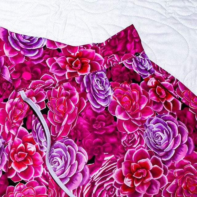 Skirt - Wrap -  Tadah Tulip Skirt-  Pink and Lilac Succulents